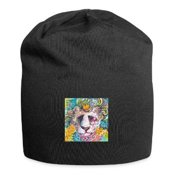 Löwe zerschmettern - Jersey-Beanie - Schwarz - Vorne