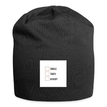 Single - Jersey-Beanie - Schwarz - Vorne