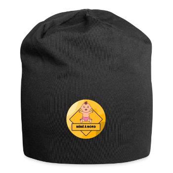 Baby on board (foot) - Jersey Beanie - black - Front