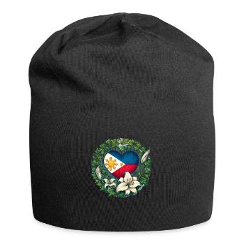 Philippinen - Jersey-Beanie - Schwarz - Vorne