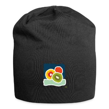 Kiwi - Jersey-Beanie - Schwarz - Vorne