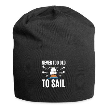 Never Too Old To Sail - Jersey-Beanie - Schwarz - Vorne