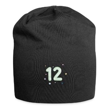 12e anniversaire watercolor étoile - Bonnet en jersey - noir - Devant