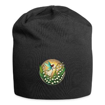 Maiglöckchen Fee - Jersey-Beanie - Schwarz - Vorne