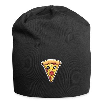 Pizza morceau de pizzeria - Bonnet en jersey - noir - Devant