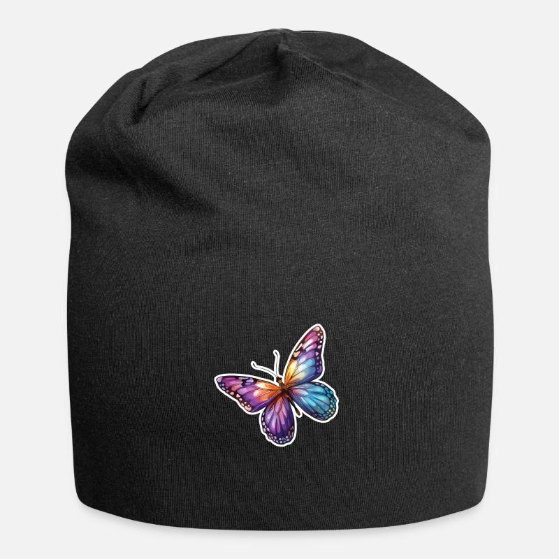 Papillon papillon - Bonnet en jersey - noir