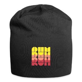 Rum Love Design in Neon Pink Rot - Jersey-Beanie - Schwarz - Vorne