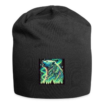 Bären-Aurora - Jersey-Beanie - Schwarz - Vorne