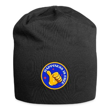 Happiness is free - Bonnet en jersey - noir - Devant