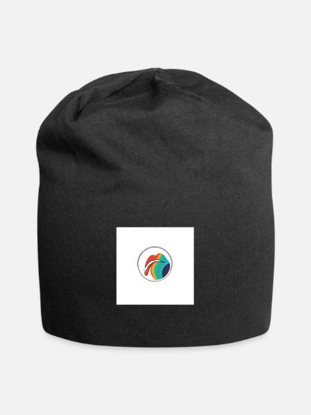 Lippen - Jersey-Beanie - Schwarz