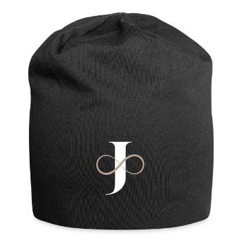 Unendlicher Buchstabe - Jersey-Beanie - Schwarz - Vorne