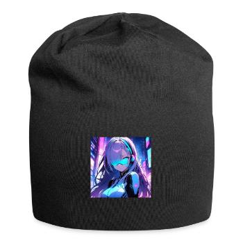 Cyber girl - Bonnet en jersey - noir - Devant