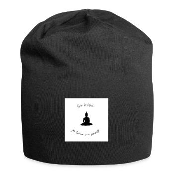 Yogi sur tapis - Bonnet en jersey - noir - Devant