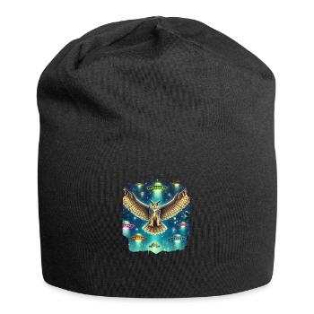 Rencontre avec un OVNI avec un hibou mystique - Bonnet en jersey - noir - Devant