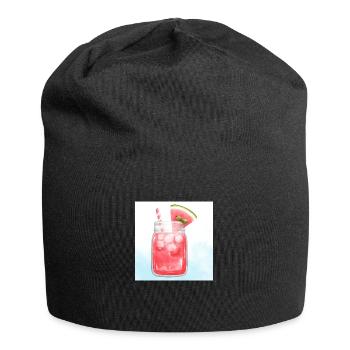 Refreshing Watermelon Cocktail Art - Jersey Beanie - black - Front
