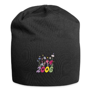 Geburtsjahr 2006 Wildblumen - Jersey-Beanie - Schwarz - Vorne