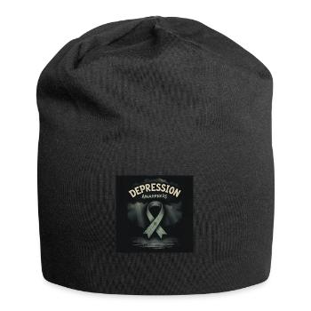 Sensibilisation à la dépression - Bonnet en jersey - noir - Devant
