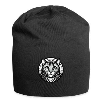Domestic Cat Gifts - Jersey Beanie - black - Front