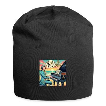 Mozart était franc-maçon - Bonnet en jersey - noir - Devant