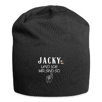 Jacky und ich wir sind so Whisky Fan Geschenkidee - Jersey-Beanie - Schwarz - Vorne