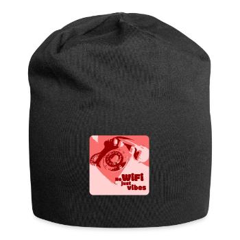 No Wifi, just Vibes - Jersey Beanie - black - Front