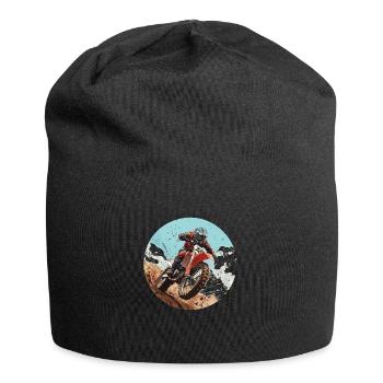 Erleben Sie den Motocross-Rausch hautnah - Jersey-Beanie - Schwarz - Vorne