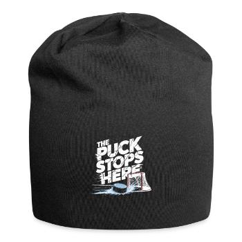 Lustiges Hockey Design für Fans - Jersey-Beanie - Schwarz - Vorne