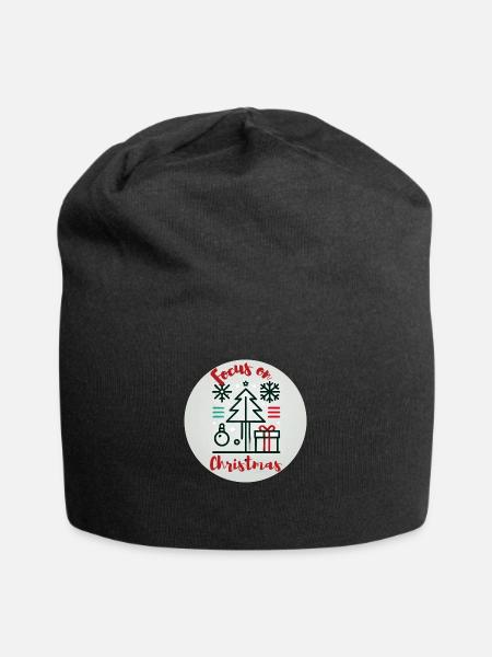 Focus on chrismas - Jersey Beanie - black