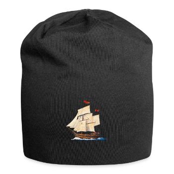 Unter weißem Segeln in Richtung Abendsonne - Jersey-Beanie - Schwarz - Vorne