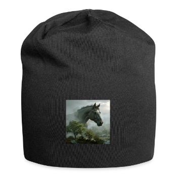 Pferd Star - Jersey-Beanie - Schwarz - Vorne