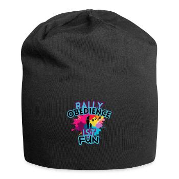 Rally Obedience ist fun inkl Team rainbow - Jersey-Beanie - Schwarz - Vorne