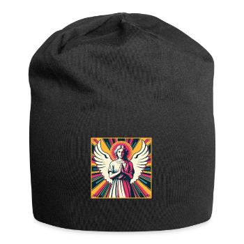 Schutzengel Pop-Art - Jersey-Beanie - Schwarz - Vorne