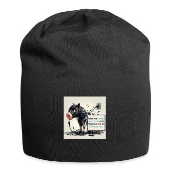 Donner unter Strom - Jersey-Beanie - Schwarz - Vorne