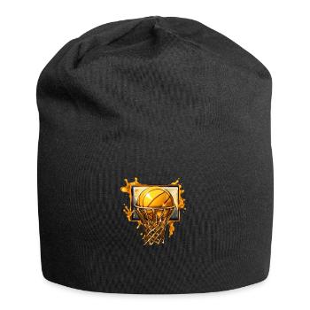 Goldener Basketball Korb - Jersey-Beanie - Schwarz - Vorne