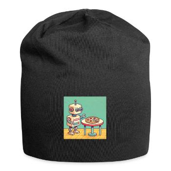 Pizza Bot - Jersey Beanie - black - Front