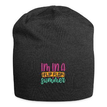 Im In A Flip Flop Sommer - Jersey-Beanie - Anthrazit - Vorne
