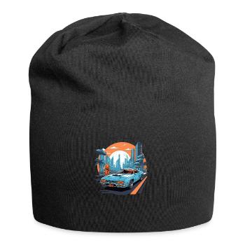 Retro Future - Jersey-Beanie - Schwarz - Vorne