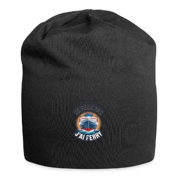 je peux pas j'ai ferry - Bonnet en jersey - noir - Devant