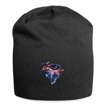 Fantasievoller Wal - Jersey-Beanie - Schwarz - Vorne