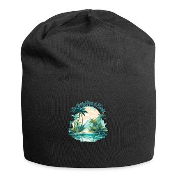 Un jour j irai à Tahiti - Bonnet en jersey - noir - Devant
