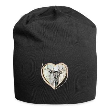Hirsch - Jersey-Beanie - Schwarz - Vorne