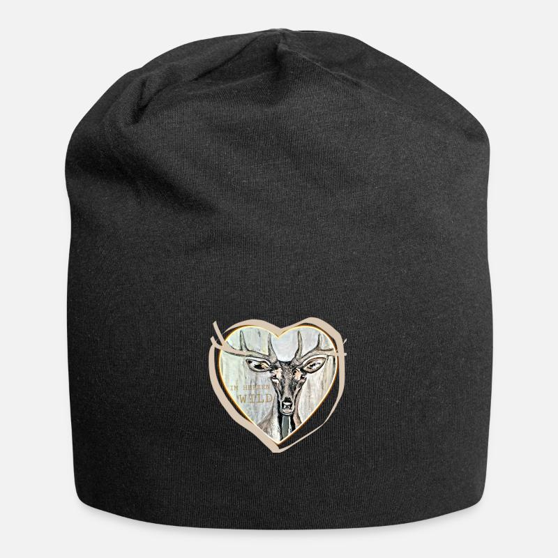 Deer - Jersey Beanie - black