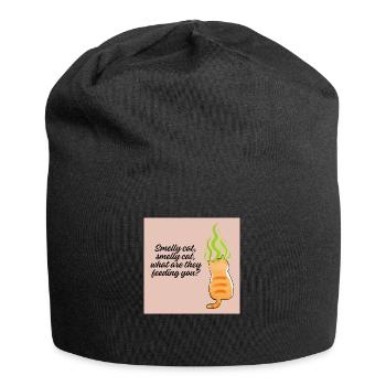 "Smelly Cat Funny Pop Culture Quote Design" - Jersey Beanie - black - Front