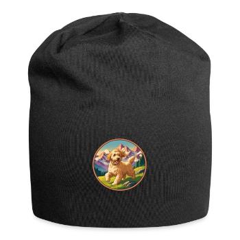 Golden Doodles Berge Vitage - Jersey-Beanie - Schwarz - Vorne