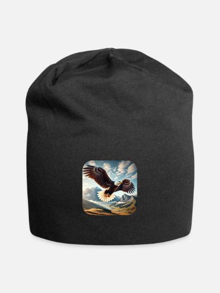 Weißkopfseeadler - Jersey-Beanie - Schwarz