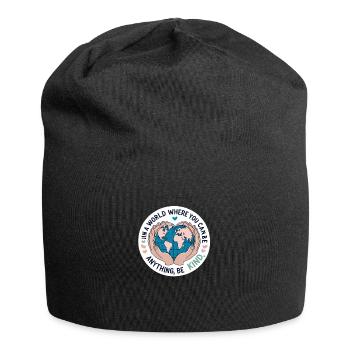 Be Kind World Heartfelt Compassion & Unity - Jersey Beanie - black - Front
