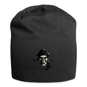 Pirat Ghost - Jersey-Beanie - Schwarz - Vorne