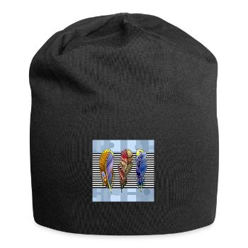 Feder - Jersey-Beanie - Schwarz - Vorne