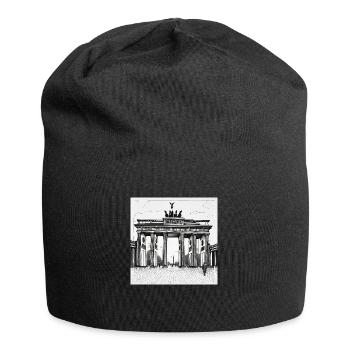 Brandenburger Tor - Jersey-Beanie - Schwarz - Vorne