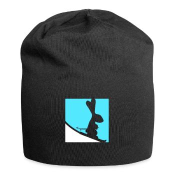 lapin ski lapin ski hiver ski neige - Bonnet en jersey - noir - Devant